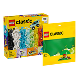 乐高（LEGO）(LEGO)积木拼装 11043炫酷百变积木盒+11023绿色底板 双组套