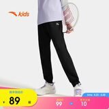 安踏儿童裤子男女大小童秋季宽松舒适针织运动长裤A72537702