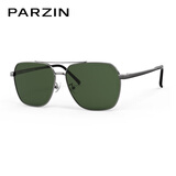 帕森（PARZIN）偏光太阳镜男 时尚简约多边形眼镜双梁合金框防晒驾驶墨镜PZ6653