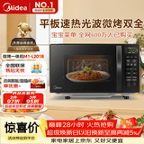 美的（Midea）微波炉烤箱一体机 小型家用20升微波炉  光波加热 钻石背板（M1-L201B）