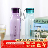 乐扣乐扣（LOCK&LOCK）ECO户外运动水杯户外便携塑料水壶男女杯子两件套（550ml*2） 
