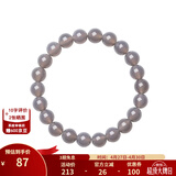 周六福母亲节礼物  水晶玛瑙玉髓手串男女款绿幽灵超七招财手链 镇静安神-灰玉髓 8mm