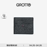 个乐经典羊皮短款钱包手工真皮多卡位卡夹卡包情侣生日礼物 经典黑（小男孩）