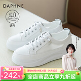 达芙妮 小白鞋女夏季新款运动鞋女夏透气网面女鞋休闲鞋子女ins潮板鞋女 白灰色-透气网面 39