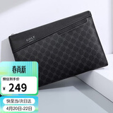 高尔夫（GOLF）男士手包休闲印花多卡位拉链信封包手拿包手抓包生日礼物送男友