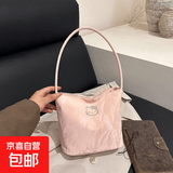 2026最新款Hello kitty刺绣ins高颜值单肩手提包外出休闲卡通 【强烈推荐】粉色Kitty(防水加厚）