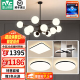 雷士（NVC）北欧现代魔豆分子客厅吊灯简约百搭餐厅吊灯卧室灯具灯饰全屋套餐 力荐 三室两厅【带5.5瓦光源】