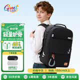 Gmt for kids初高中生书包小学生大容量背包中学生护脊双肩包5-6年级男黑纯色