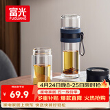 富光双层玻璃杯 泡茶杯茶水分离杯子 高硼硅玻璃水杯商务男女士290ML