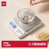 得力（deli）电子秤厨房家用烘焙克秤小型高精度克数称重食物秤 TE915