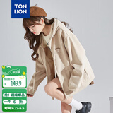 唐狮（TonLion）2026春季新款针织外套女休闲卫衣开衫连帽上衣