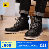 卡特（CAT）马丁靴工装靴子男鞋牛皮户外美式复古机车靴P721411M3EDC36 黑色 41
