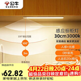 公牛（BULL）感应橱柜灯衣柜灯LED人感光感磁吸 卧室床沿玄关小夜灯30CM3000K