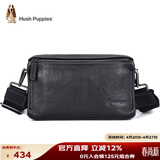 暇步士（Hush Puppies）窄肩带斜挎单肩包头层牛皮男大容量复古邮差挎包休闲简约生日礼物