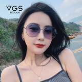 威古氏（VEGOOS）太阳镜女街拍金属潮流防紫外线偏光驾驶开车520礼物墨镜女 SY8063