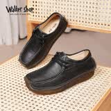 Walker Shop奥卡索健步鞋女单鞋平底牛皮蜗牛鞋舒适妈妈休闲豆豆鞋女M012001