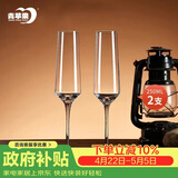 青苹果水晶玻璃汽泡酒香槟杯250ml两只 洋酒杯红酒杯高脚杯起泡酒杯