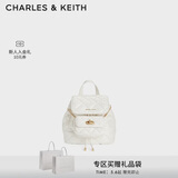 CHARLES&KEITH经典菱格大容量双肩包背包学生书包包女包520礼物CK2-60151400