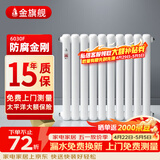 金旗舰暖气片家用钢制水暖壁挂式全屋暖气定制集中供暖自采暖立式散热器 防腐金刚60F-高600mm 6分口