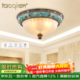 韬齐 欧式吸顶灯客厅现代简约主卧室灯美式阳台灯具 J2008-大号 直径48CM 配单色LED灯泡