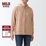 MUJI MUJI 男女通用 紧密编织毛圈 拉链连帽衫 休闲外套 无性别 卫衣 烟熏橙色 L -XL(180/104A)