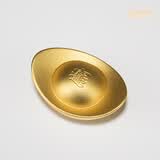 铜师傅《真金鎏镀实心铜元宝》客厅 桌面 铜摆件家居装饰摆件 新年礼物 真金鎏镀实心铜元宝小号单个