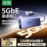 绿联USB转5GbE网口有线网卡 RJ45千兆网卡网线转接头 适用台式机笔记本NAS电脑外置接口转换器扩展坞