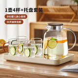 TEAHUE玻璃水杯套装家用凉水壶带把泡茶杯子果汁杯待客大容量泡茶壶套装