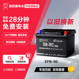 骆驼(CAMEL)汽车电瓶启停蓄电池EFB-60本田思域XRV雅阁宝来奥迪A3自营