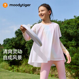 moodytiger【仙女家族】女童凉感T恤26年夏季新款儿童防晒速干长袖运动上衣