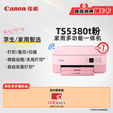佳能（Canon）TS5380t-粉红 无线家用彩色喷墨多功能照片一体机（打印/复印/扫描/自动双面 学生作业/照片）