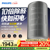飞利浦（PHILIPS）空气净化器除甲醛烟味神器新房专业家用孕妇婴儿室内换气鼻炎杀菌净化机除螨尘花粉过敏原AC4228银