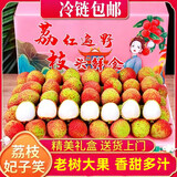 果淳乐新鲜荔枝【JD顺丰-多地次日达】 广东妃子笑大荔枝 当季水果礼盒 4斤礼盒【颗颗甄选-送礼有面】净重3.5斤