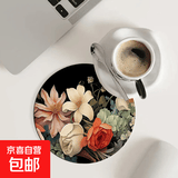 餐垫杯垫桌垫隔热垫子隔热垫防烫耐高温锅垫碗垫家用餐盘砂锅垫子 花团锦簇 14cm*14cm