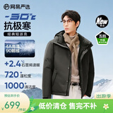 网易严选中国大鹅x燕云联名款地表强温90白鹅绒短款派克羽绒服-30℃抗寒 A款25秋冬-螺青绿 XL