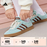 adidas「T头鞋」VL COURT复古休闲板鞋德训鞋男女阿迪达斯轻运动   浅闪光蓝/棕色/淡绿 (推荐女生买小半码)   35.5