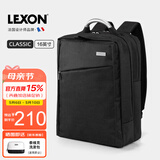 乐上（LEXON）商务电脑包15.6/16英寸通勤双肩包防泼水书包笔记本双层背包男黑