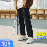 安踏加绒保暖运动裤男士卫裤春季针织户外跑步长裤休闲裤束脚收口