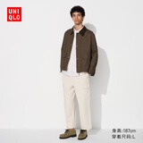 优衣库水洗宽松舒适工装九分裤男装休闲裤起居裤481572 473177/01乳白色 2XL