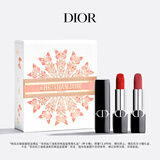 迪奥Dior烈艳蓝金口红双支礼盒装丝绒(999+720)唇膏生日礼物送女友