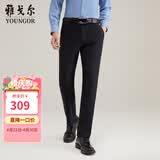 雅戈尔（YOUNGOR）休闲裤男DP棉免烫不易皱裤子自然垂顺易打理新品 VCDP329979AWA黑色 35 .5 88A