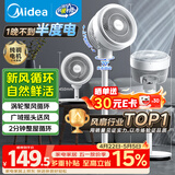 美的（Midea）【暴风循环】空气循环扇大风量摇头电风扇家用台式落地扇轻音卧室节能小风扇柔风轻羽扇 FGA24TQ