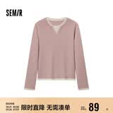 森马（Semir）森马毛衣女短款假两件含羊毛针织衫24冬新款保暖内搭109724107015