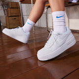 耐克空军一号女运动鞋夏轻盈小白鞋 AIR FORCE 1 SHADOW CI0919 100白色/白色/白色 38