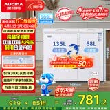澳柯玛（AUCMA）双温系列203升双箱家用冰柜 冷藏冷冻卧式双门钢板冰箱 冷藏全铜管 一级能效 BCD-203CNE 以旧换新