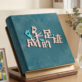 时光的故事 相册影集宝宝成长记录本大容量家庭放照片相册本宝贝婴儿纪念册插页式儿童 墨绿-成长的足迹 【34567810寸混装630张容量】