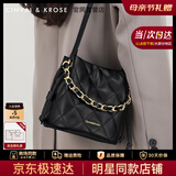CinvaiKrose万鹏同款小c&k包包女包2026新款单肩斜挎水桶包生日情人节520礼物 黑色Black【送女友老婆女生礼物走心】