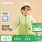 巴拉巴拉儿童羽绒服三防衣服轻薄棒球领外套男女童装秋冬装碎花萌 乖乖苹果绿-白鸭绒-208424107217 110 充绒量37g