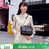 红谷女士包包女包时尚菱格链条单肩包牛皮斜挎包小方包母亲节礼物实用