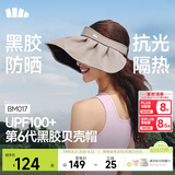 蕉下（beneunder）遮阳帽子女黑胶贝壳防晒帽男太阳帽便携空顶帽大帽檐全脸遮阳 灰